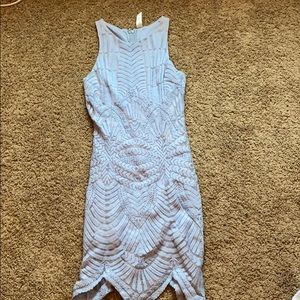 Light blue pencil dress